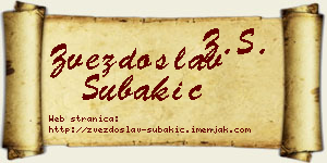 Zvezdoslav Šubakić vizit kartica
